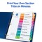 Avery Dividers for 3 Ring Binders, 10 Tabs per Set, Customizable Table of Contents, Multicolor Tabs (3 Sets of 11072)